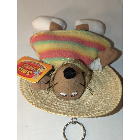 Spice Mice Miguel Raton Mexican Mouse Key Chain Says 3 Phrases NWT Fun Gift - Picture 3 of 9